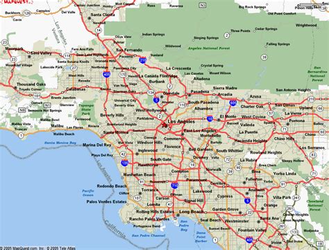 Map of Los Angeles, California